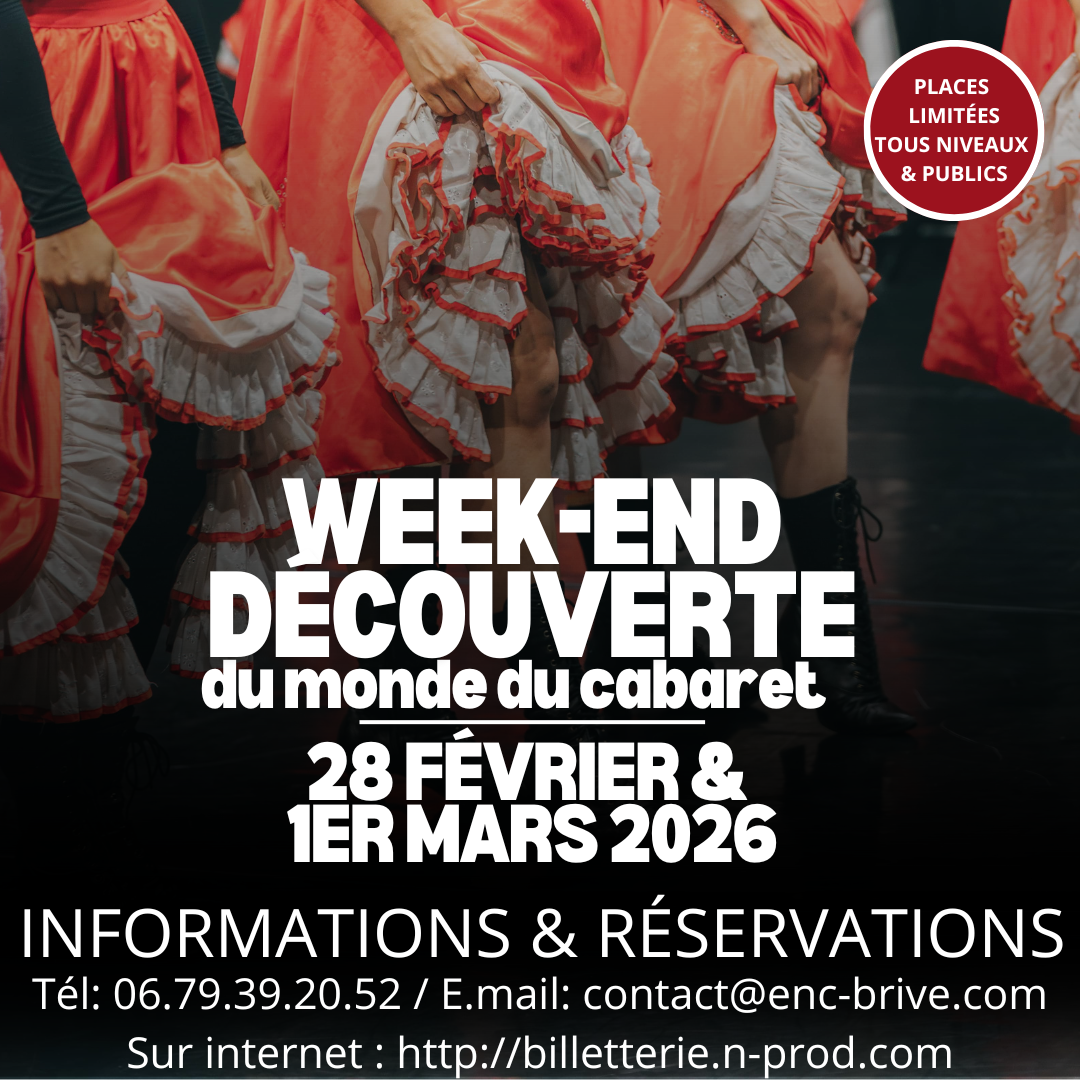 WEEK-END DECOUVERTE CABARET - 28 FEVRIER & 1MARS